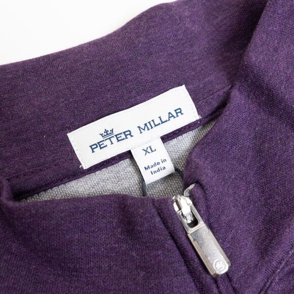 Peter Millar Crown Comfort Quarter-Zip Pullover Purple Mens XL - Picture 5 of 15